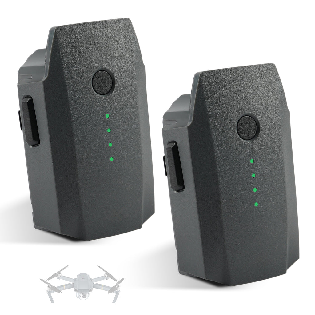 G-MVP twin pack drone battery 11.4V 3830mAh 43.6Wh compatible with DJI Mavic Pro grey and white