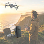 G-MVP drone battery with portable case, ideal for outdoor aerial filming and DJI Mavic Pro travel