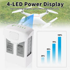 4-LED power display Phantom 4 drone battery showing 25%, 50%, 75%, 100% charge status