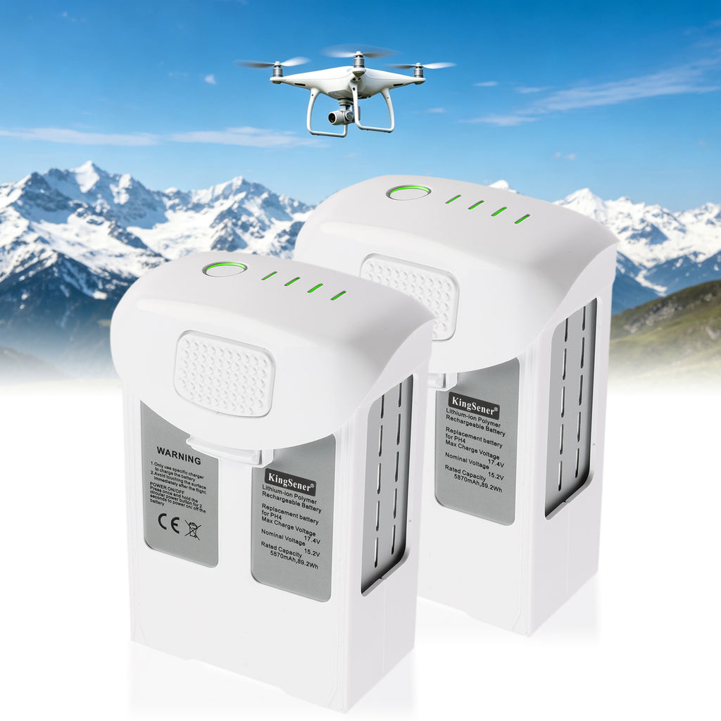 Phantom 4 intelligent flight battery twin pack 15.2V 5870mAh 89.2Wh for DJI aerial filming in mountains
