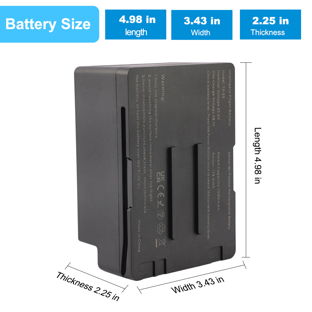 TB-55 TB55 Intelligent Flight Battery For DJI Matrice 200 V2 Matrice 210 - Battery Size