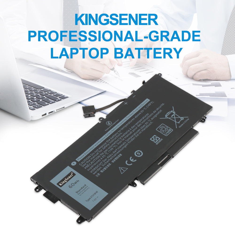 KingSener professional-grade DELL K5XWW replacement laptop battery 7.6V 60Wh for XPS 15 mobile workstation