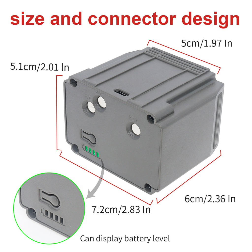 Tactacam Cellular Security Camera Replacement Battery Pack 7.2V 7000mAh Rechargeable Li-ion
