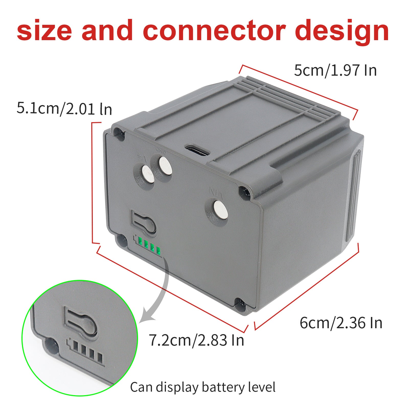 Tactacam Cellular Security Camera Replacement Battery Pack 7.2V 7000mAh Rechargeable Li-ion