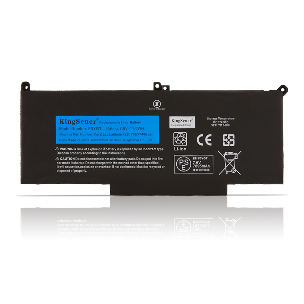 Bateria de substituição para laptop KingSener F3YGT 2X39G, marca japonesa, para Dell Latitude 12, 13, 14, 7280, 7290, 7380, 7390, 7480, 7490 2X39G, 7,6 V, 60 WH