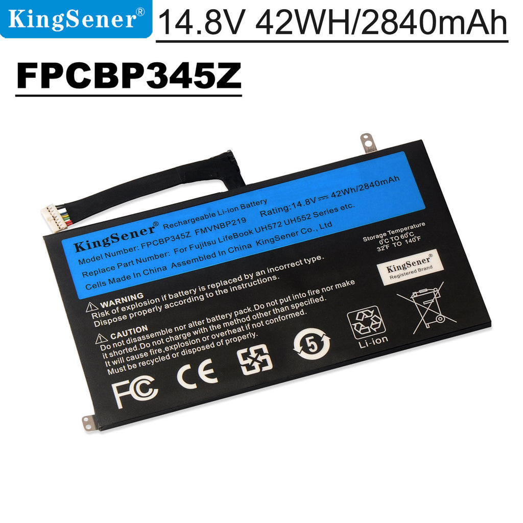 FPCBP345Z Laptop Battery for Fujitsu LifeBook UH572 UH552 Ultrabook  FMVNBP219 FPB0280 FPCBP345Z 14.8V 2840mAh | KingSener