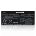 FPB0338S replacement battery for Fujitsu LifeBook E/U/T series, Li-ion 14.4V 3490mAh 50Wh, back label view