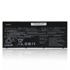 FPB0338S replacement battery for Fujitsu LifeBook E/U/T series, Li-ion 14.4V 3490mAh 50Wh, back label view