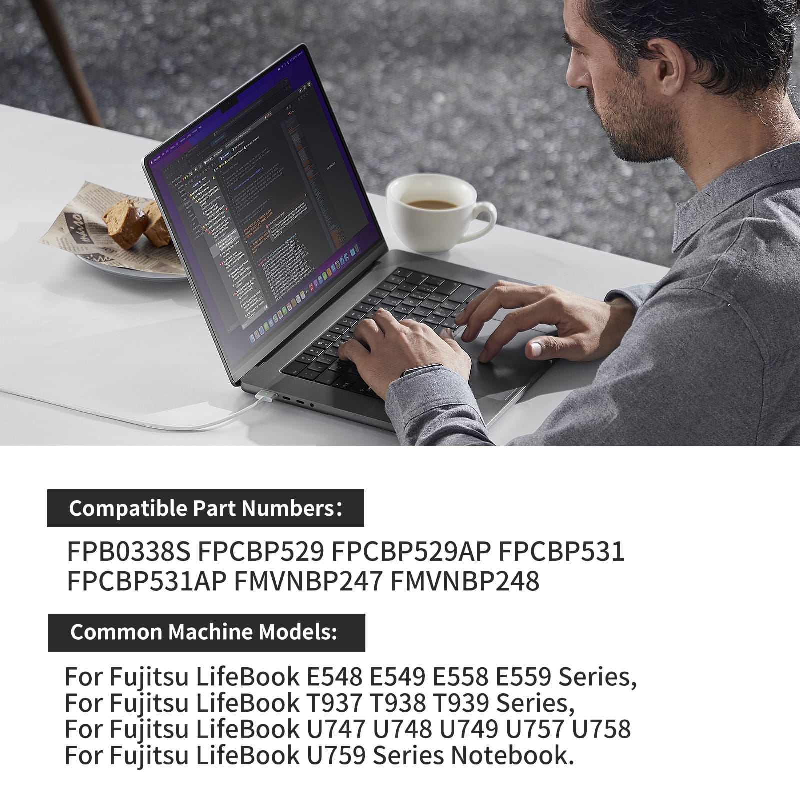 FPB0338S replacement battery compatible part numbers and models for Fujitsu LifeBook E/U/T series