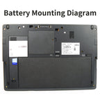 FPB0338S battery mounting position inside Fujitsu LifeBook laptop, internal installation diagram