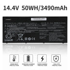 FPB0338S Fujitsu battery specs 14.4V 3490mAh 50Wh with overheat overcharge PTC protection icons