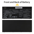 FPB0338S replacement battery front and back dual side view, Li-ion 14.4V for Fujitsu LifeBook E/U/T