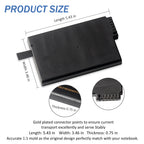 BP-LP2900 Getac battery dimensions 5.43 x 3.46 x 0.75 inches, gold plated connector close-up detail