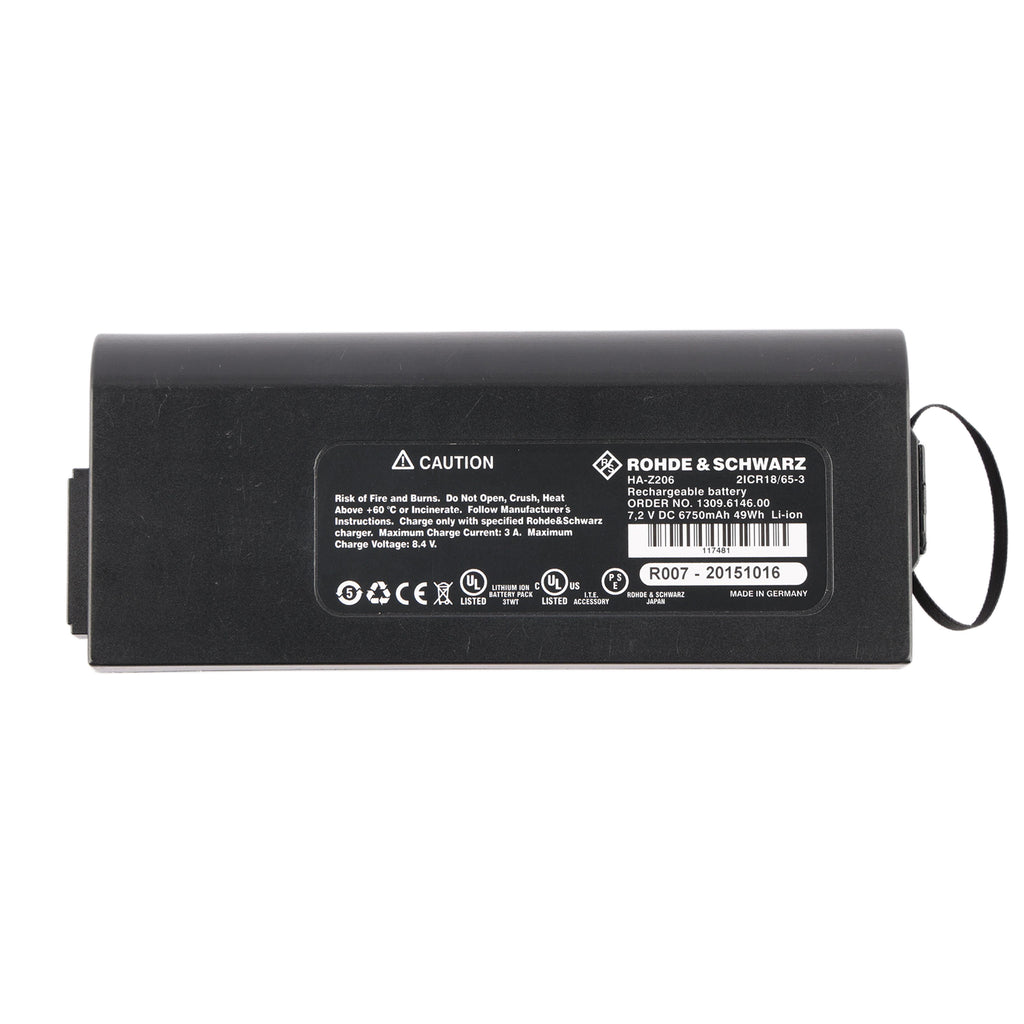 HA-Z206 Replacement Battery For Rohde & Schwarz FSH13 FSH20 FSH4 FSH8 - Front View on White