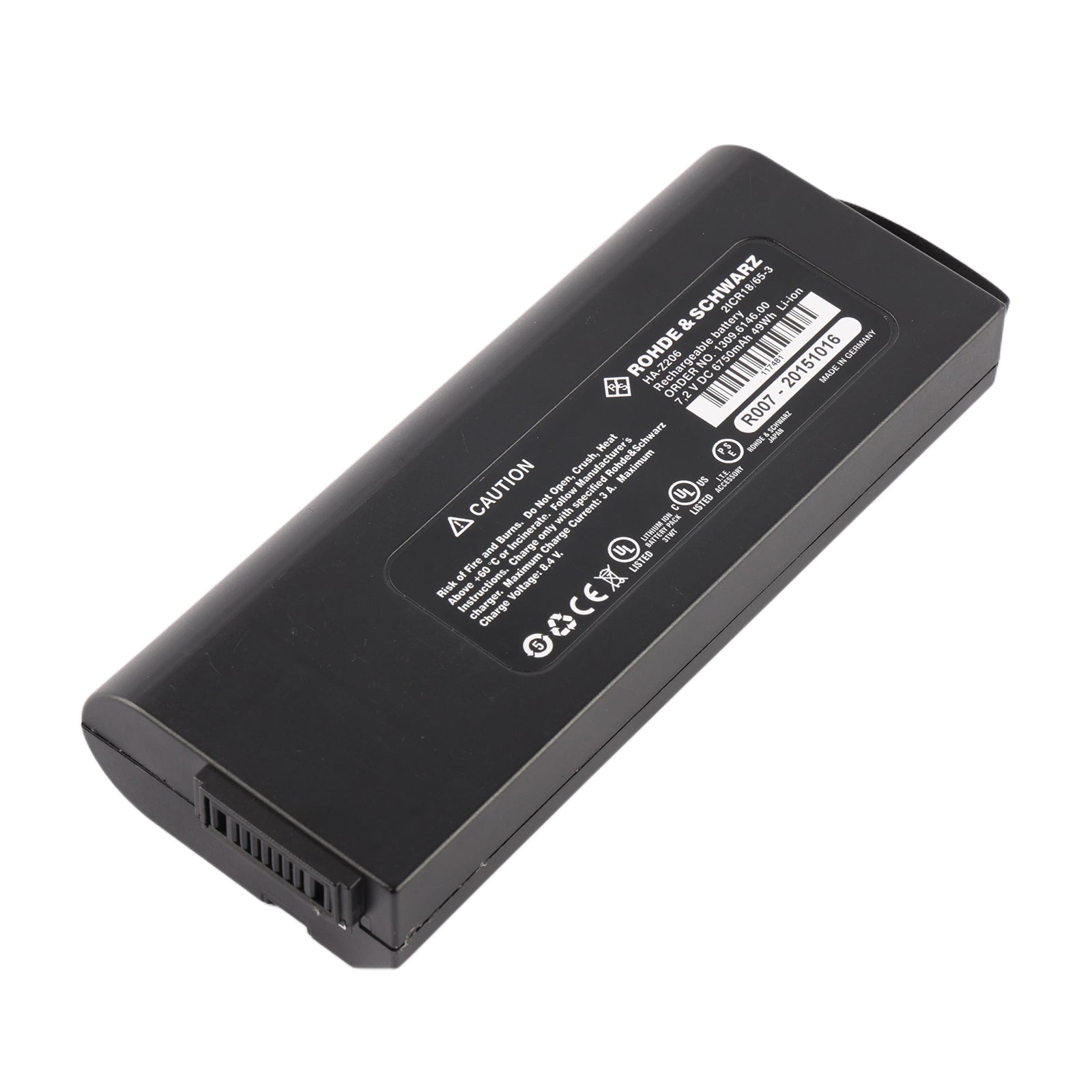HA-Z206 Replacement Battery For Rohde & Schwarz FSH13 FSH20 FSH4 FSH8 - Front View on White