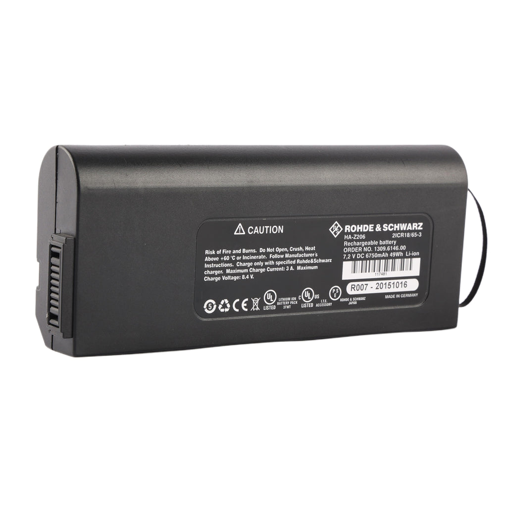 HA-Z206 Replacement Battery For Rohde & Schwarz FSH13 FSH20 FSH4 FSH8 - Front View on White