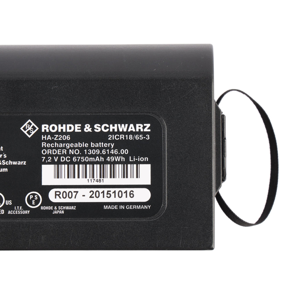 HA-Z206 Replacement Battery For Rohde & Schwarz FSH13 FSH20 FSH4 FSH8 - Front View on White