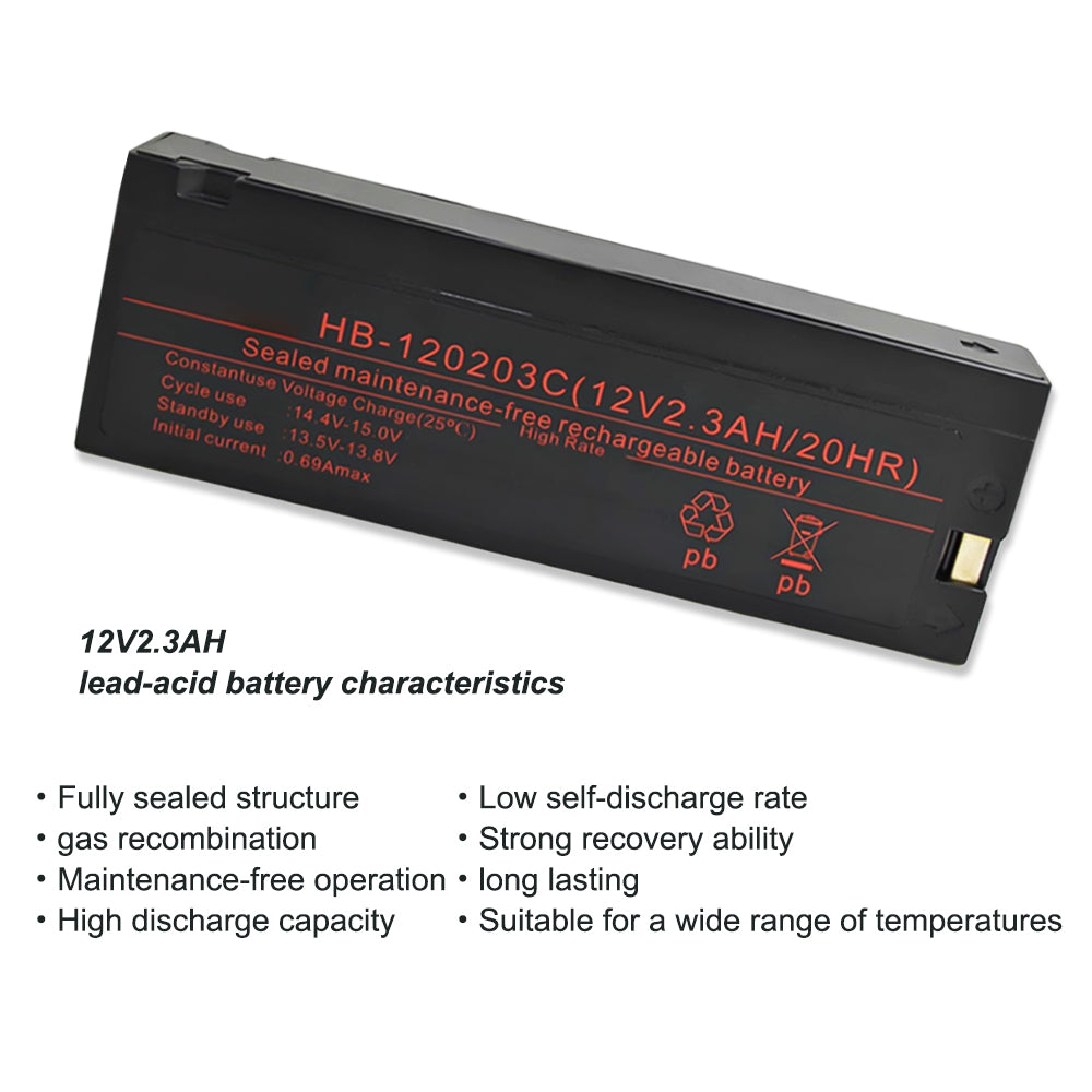 HB-120203C-12V-2.3AH-Medical-Battery