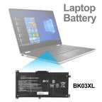 HP BK03XL replacement Li-ion laptop battery 11.55V 41.7Wh compatible with HP Win 10 notebook