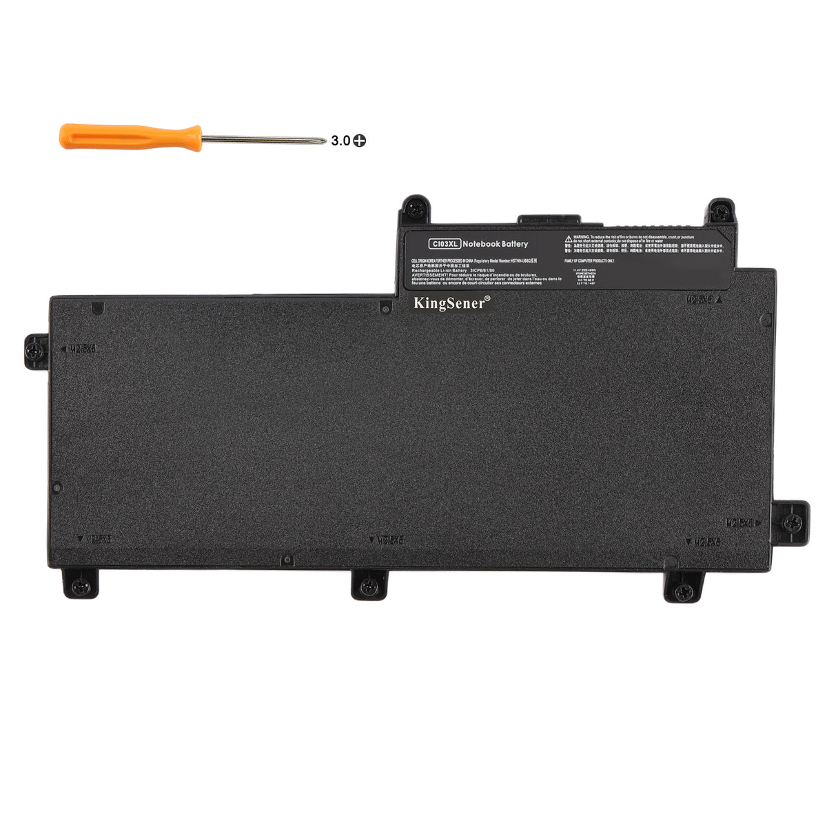 HP CI03XL replacement Li-ion laptop battery 11.4V 48Wh PH3 screwdriver for installation