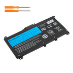 HT03XL battery for HP Pavilion 14-CE 15-CS ENVY 13-AH x360 14-CD 15-CN, 11.55V 41.7Wh Li-ion, angled view with two orange screwdrivers