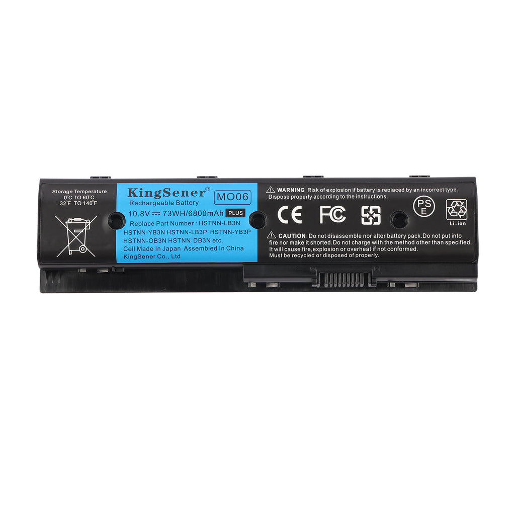 KingSener MO06 Laptop Battery For HP Pavilion DV4-5000 DV6-7002TX 5006TX - Front View on White