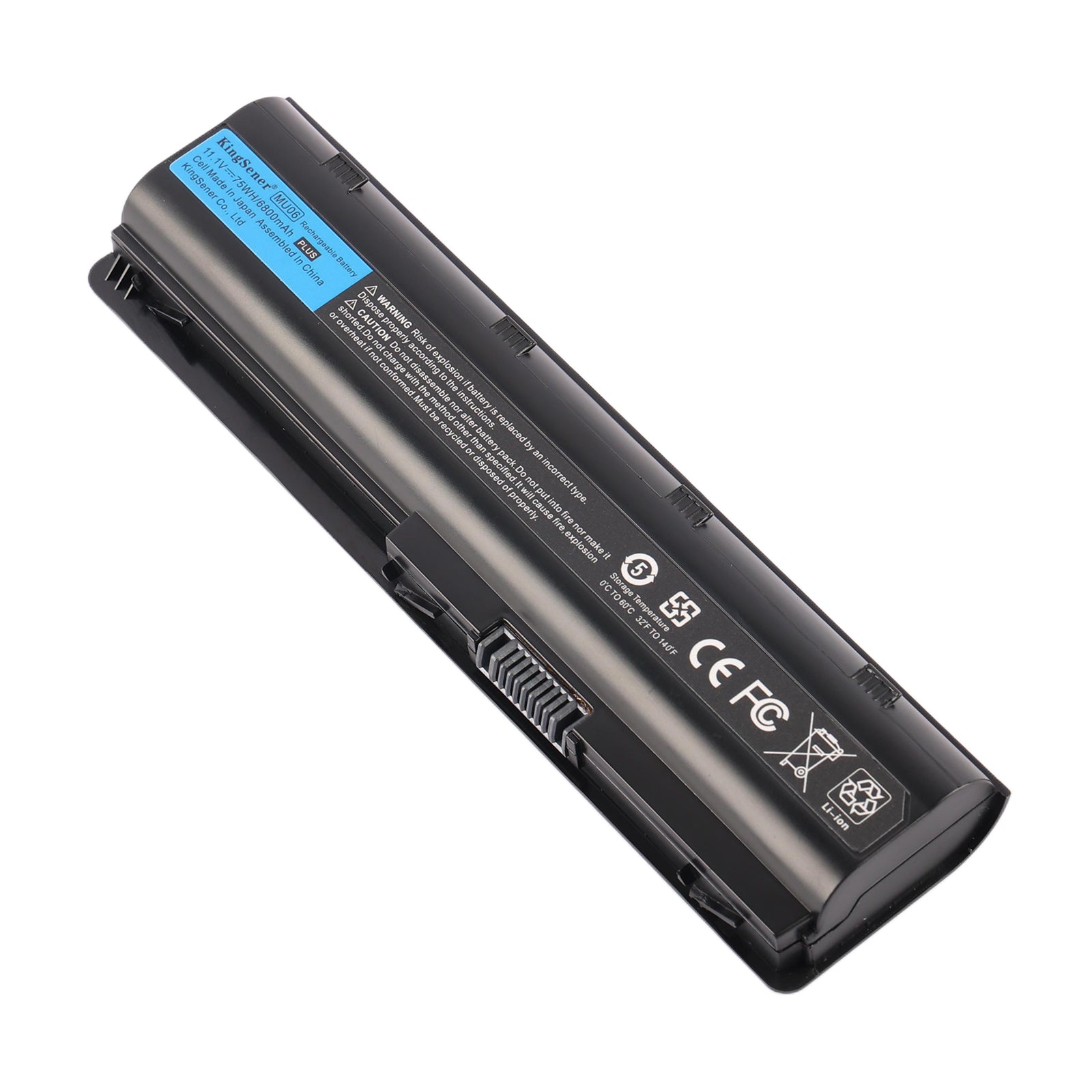 KingSener MU06 Laptop Battery for HP Pavilion G4 G6 G7 - Front View on White
