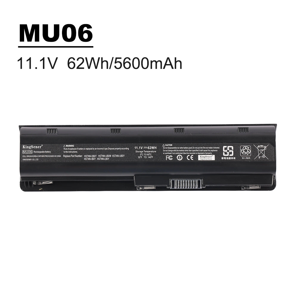 KingSener MU06 Laptop Battery for HP Pavilion G4 G6 G7 - 11.1V 62Wh/5600mAh