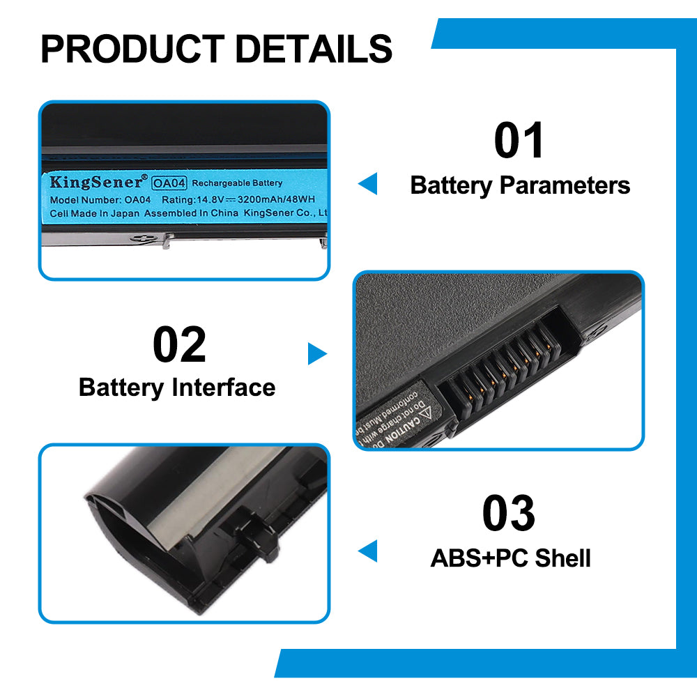 KingSener OA04 Laptop Battery For HP 14 15 TouchSmart Notebook series - Product Details