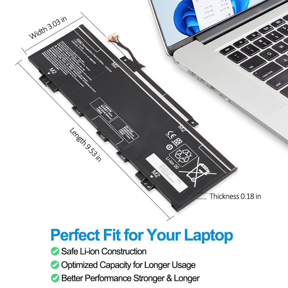 PC03XL Laptop Battery for HP Pavilion Aero 13 x360 14 15 Envy EliteBook