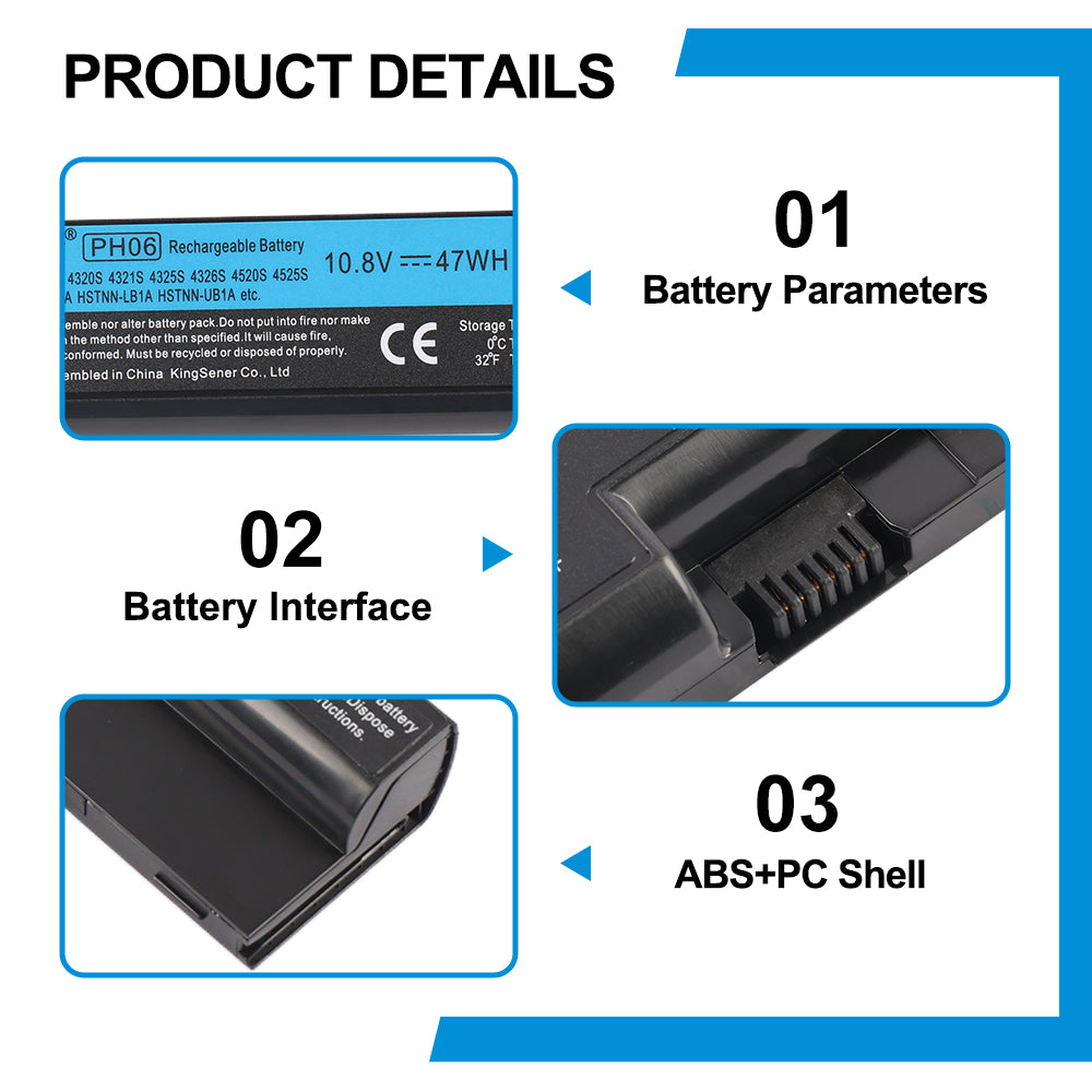 KingSener PH06 Replacement Battery For HP ProBook 4325s 4320s 4321s - Product Details