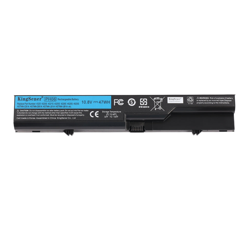 KingSener PH06 Replacement Battery For HP ProBook 4325s 4320s 4321s - Front View on White