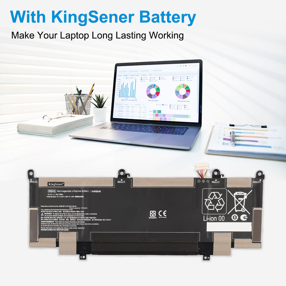 HP RR04XL replacement Li-polymer laptop battery 15.4V 60.76Wh 3744mAh for long lasting working performance