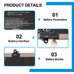 HP RR04XL replacement Li-polymer laptop battery 15.4V 60.76Wh specs with 10-pin interface and metal buckle