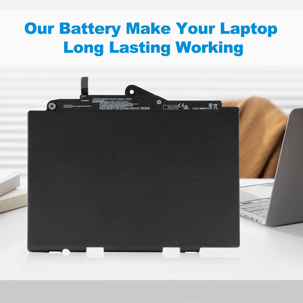 SN03XL KingSener battery make HP EliteBook laptop long lasting working, 11.4V 44Wh 3910mAh reliable replacement for office and business productivity