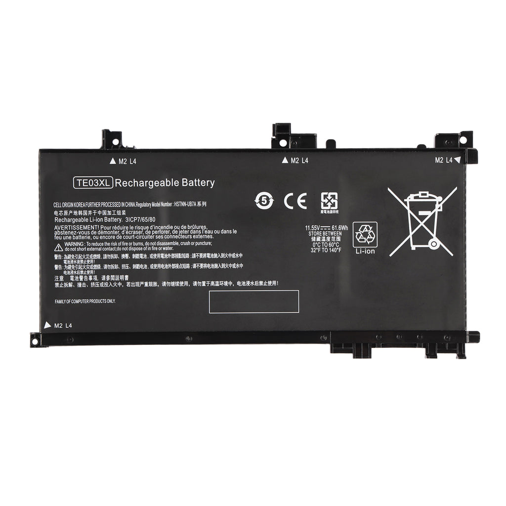 HP TE03XL replacement laptop battery 11.55V 61.6Wh 5333mAh 3ICP7/65/80 Li-ion HSTNN-UB7A for HP notebook