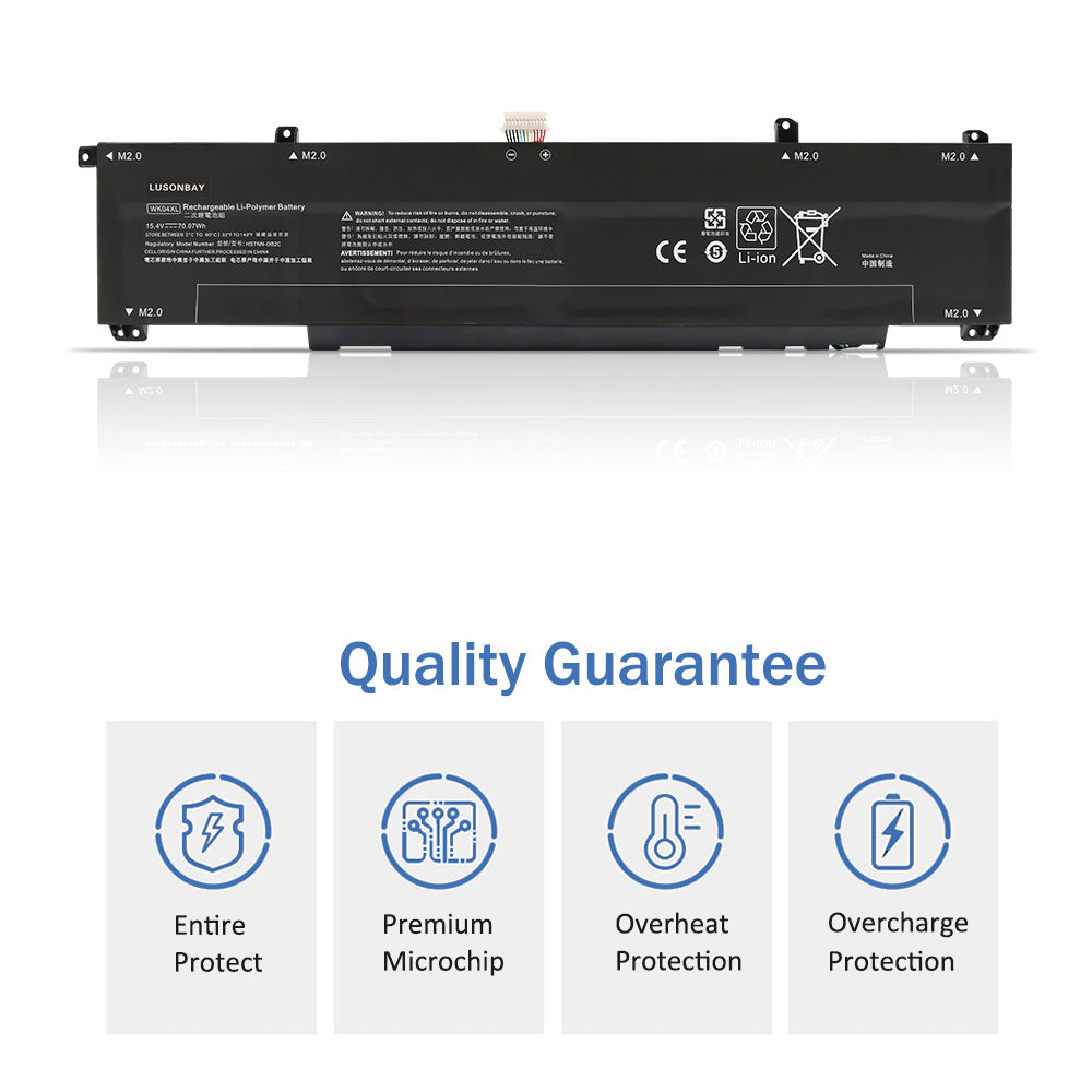 LUSONBAY WK04XL Replacement Battery For HP OMEN 16-b 16-c Gaming Laptop HSTNN-IB9V - Quality Guarantee