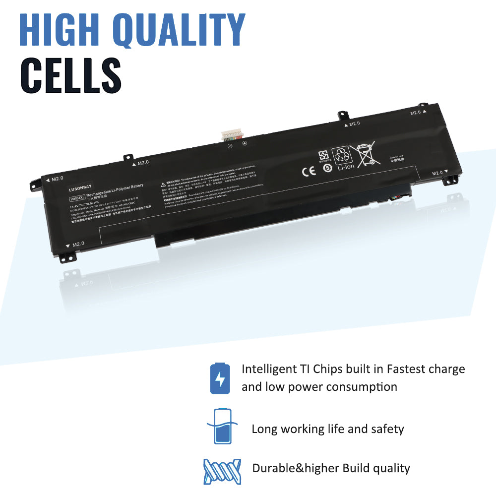 LUSONBAY WK04XL Replacement Battery For HP OMEN 16-b 16-c Gaming Laptop HSTNN-IB9V - High Quality Cells