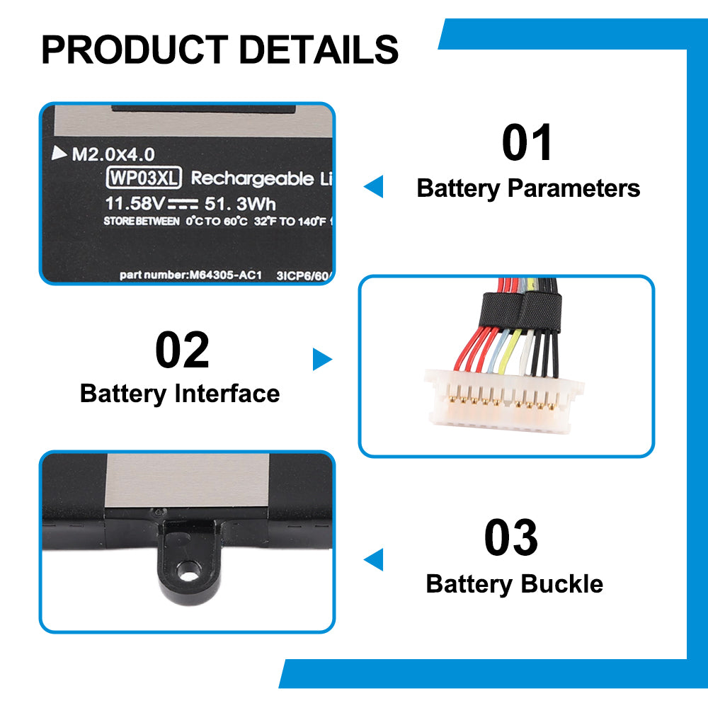 HP-WP03XL-11.58V-51.3Wh-Laptop-Battery