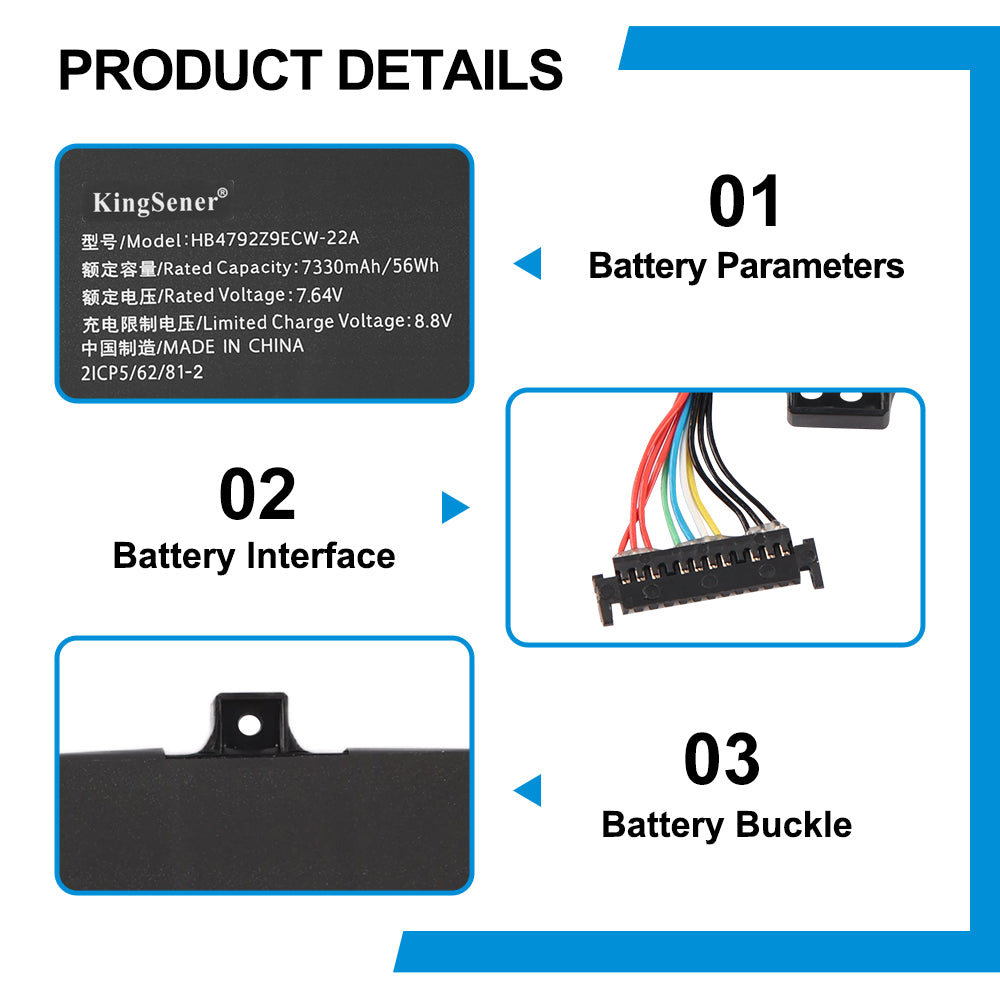 HUAWEI-HB4792Z9ECW-22A-7.64V-56WH-Laptop-Battery