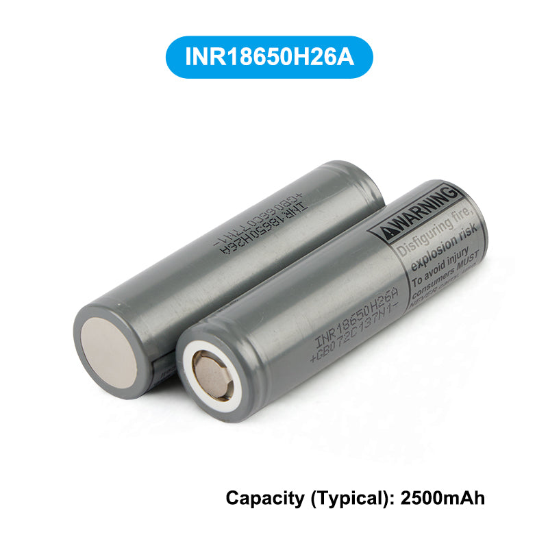 INR18650H26A 2500mAh 3.6V Li-ion Rechargeable Battery Cell – 22A High Drain