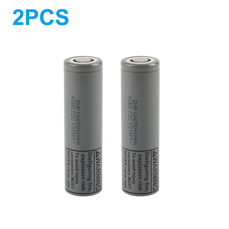 INR18650H26A 2500mAh 3.6V Li-ion Rechargeable Battery Cell – 22A High Drain