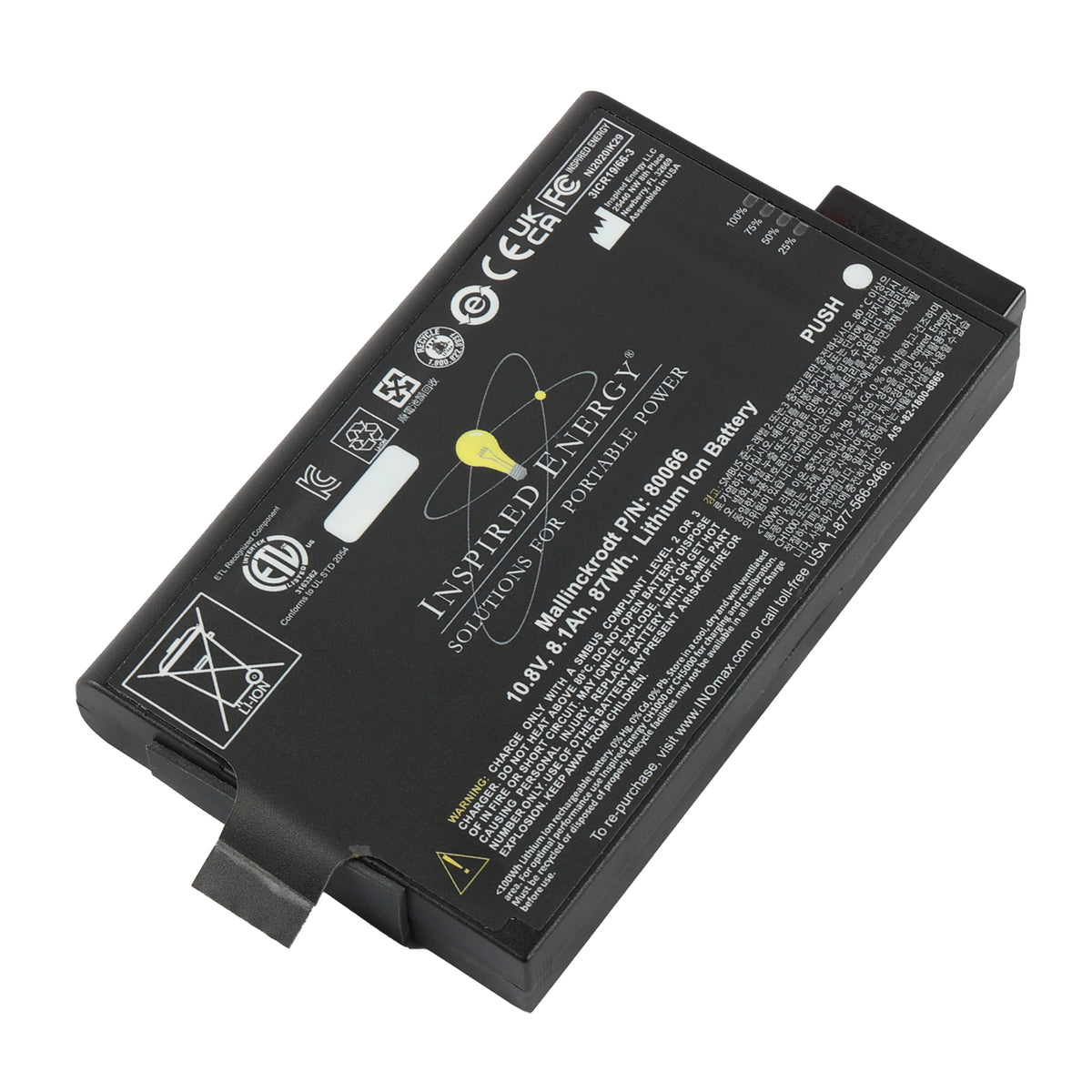 80066 Li-ion Battery 10.8V 87Wh 8.1Ah for GE USM35 Ultrasonic Flaw Detector
