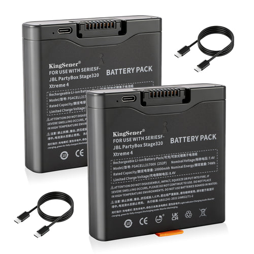 2PCS FG4CELL21700X(2S2P) Replacement Battery For JBL PartyBox Stage 320 Xtreme 4 - Front View on White
