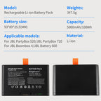 JBL-FG6CELL21700G-21.6V-108Wh-Bluetooth-Speaker-Battery