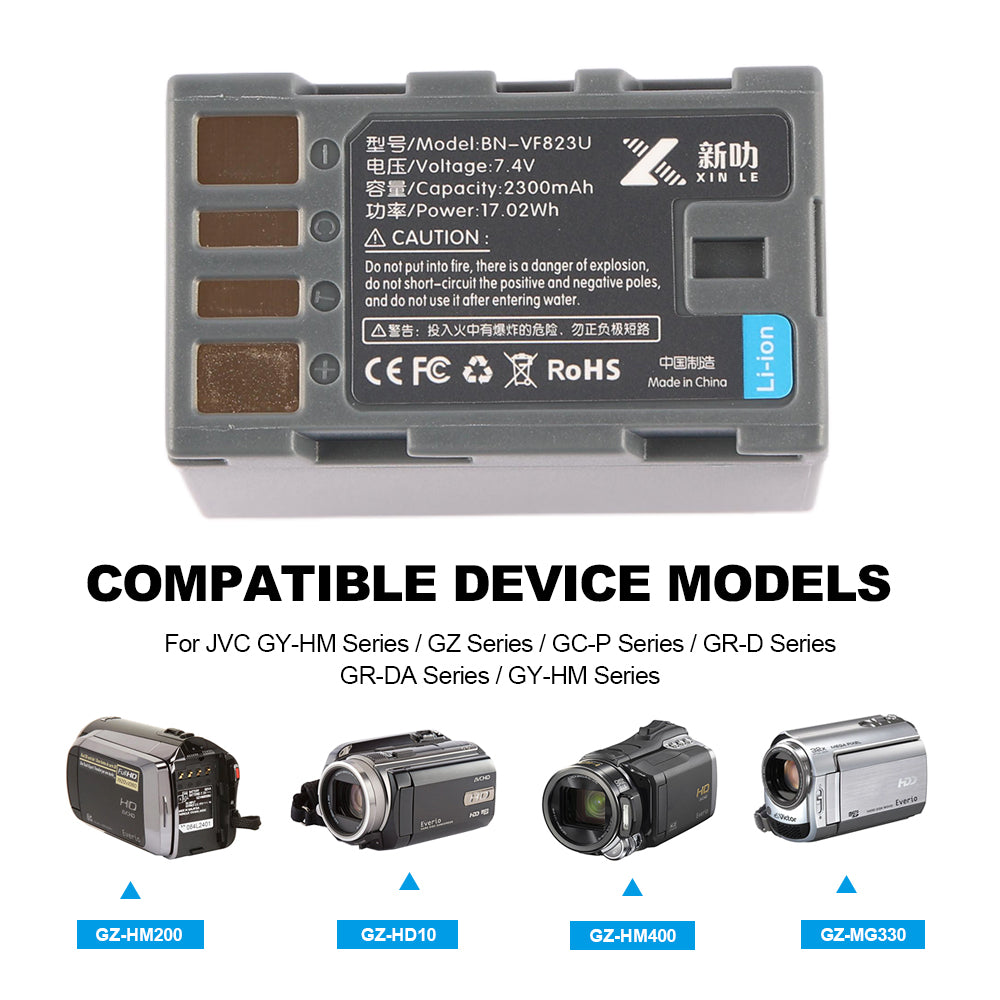 JVC-BN-VF823U-7.4V-17.02Wh-Camera-Battery