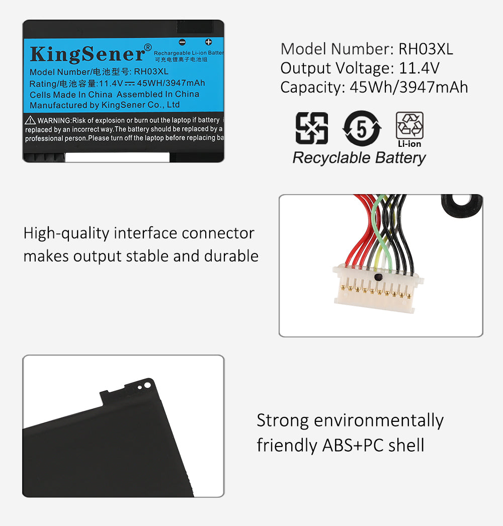 Kingsener-RH03XL-11.4V-45Wh-Battery