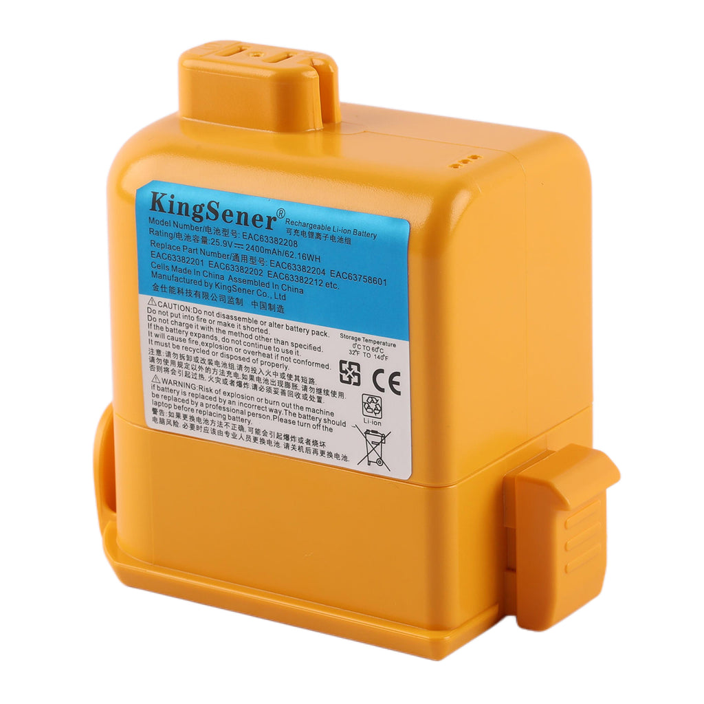 EAC63382208 Battery For LG CordZero A9 A905RM Vacuum Cleaner - Front View on White
