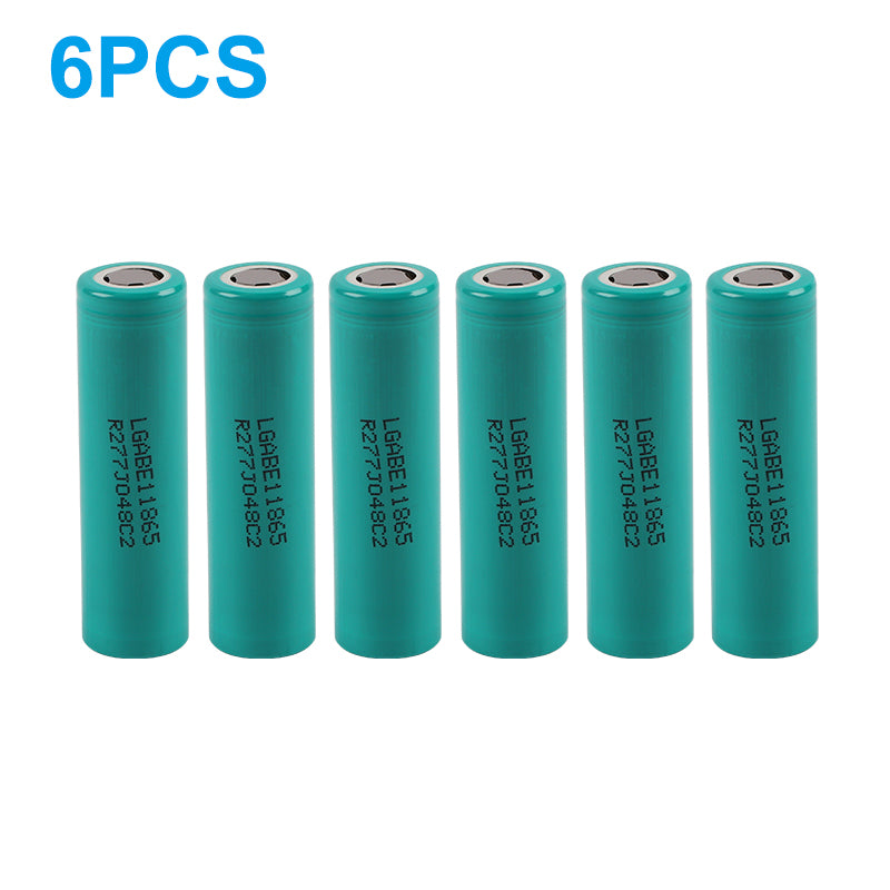 6PCS 18650 3.7V Rechargeable 3200mAh Li-ion Battery Cell LGABE11865