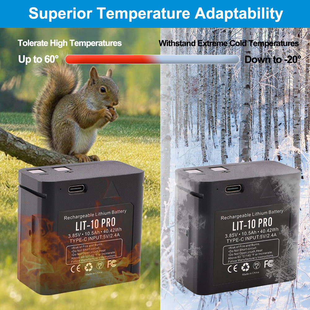 LIT-10 PRO Battery Temperature Range -20°C to 60°C, 3.85V 10.6Ah 42Wh Rechargeable Lithium Battery